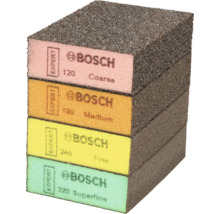 Stapel schuurblokken van verschillende korrelgroottes van Bosch