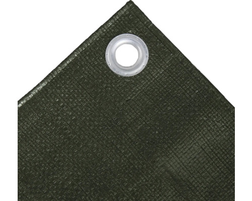 Detail van een dekzeil met oog