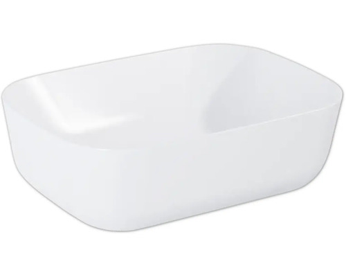 Witte keramische waskom