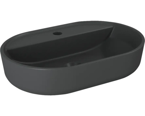 Opzetwastafel van keramiek met ovale vorm