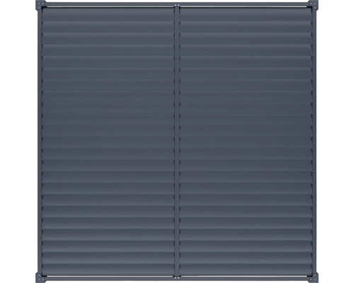 Aluminium privacy scherm met horizontale lamellen