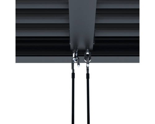 Bevestiging met staalkabels voor een terrasoverkapping