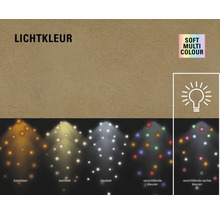 Lichtkleuren: amber, warm wit, koud wit, verschillende kleuren en verschillende zachte kleuren.