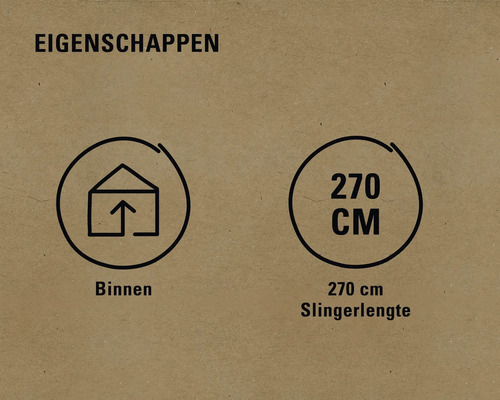 Eigenschappen: Geschikt voor binnenshuis, 270 centimeter lengte