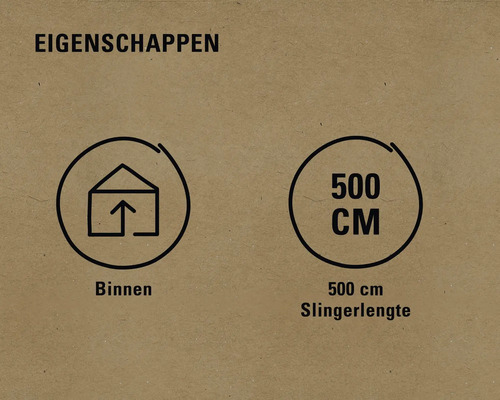 Eigenschappen: Geschikt voor gebruik binnenshuis, 500 centimeter lengte