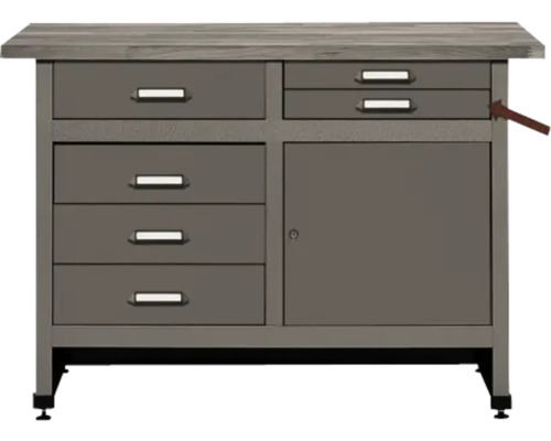 Werkbank met laden en kastcompartiment