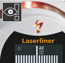 Laserliner productweergave met symbolen en logo''s