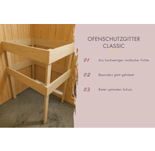 Kachel beschermrek Classic van vurenhout