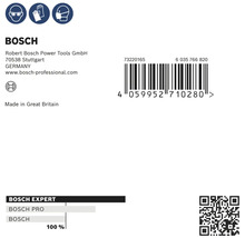 Bedrijfsinformatie en barcode van Bosch