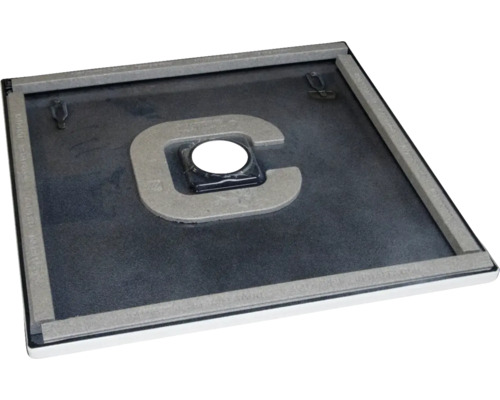 Achterkant van een vierkante spiegelhouder met bevestiging