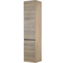 Hoge kast van houtmateriaal met lade