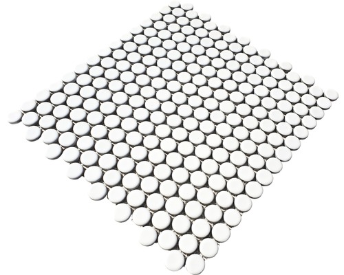 Vierkante mat met kleine ronde tegels