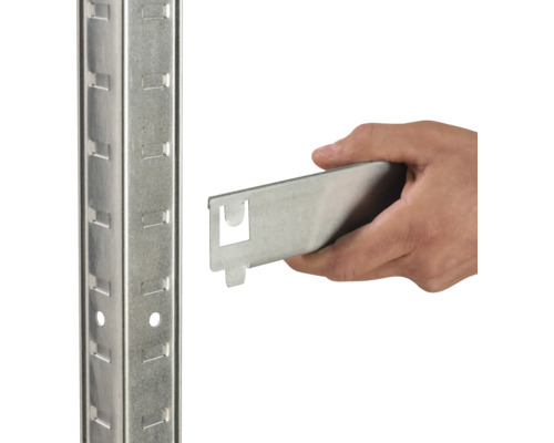 Metalen stellingframe met ophangvoorziening voor legborden