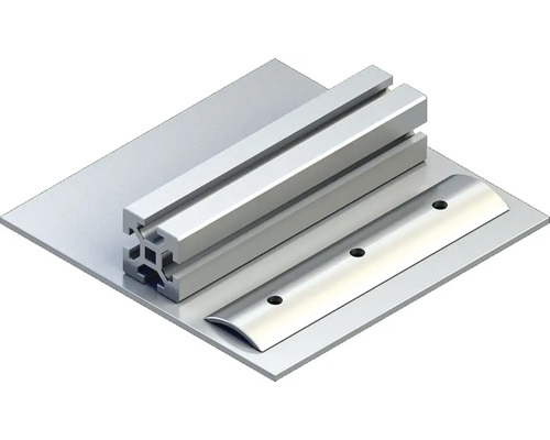 Aluminium profielen en een montageplaat van aluminium