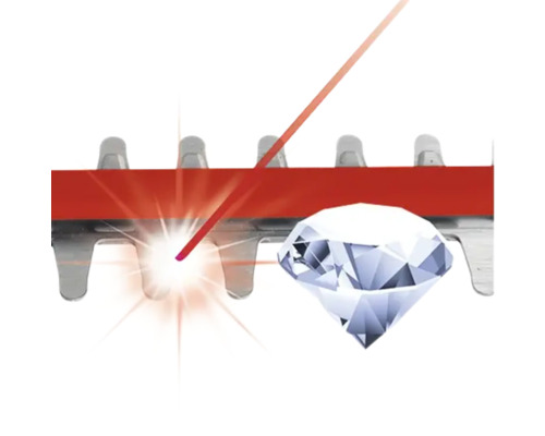 Snijbalk met lasergesneden en diamantgeslepen