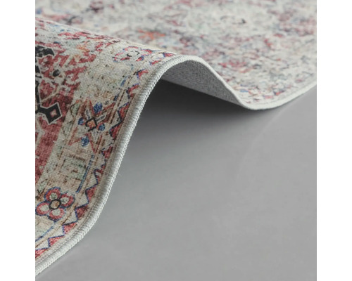 Detailweergave van een vloerkleed met motief