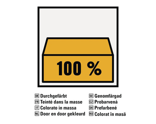 Symbool voor door en door gekleurd