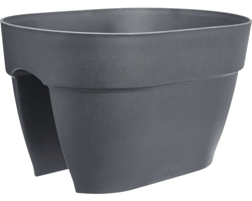 Grijze balkonbak om op te hangen