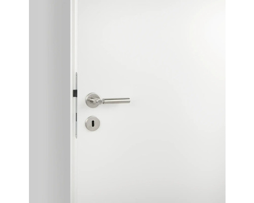 Witte binnendeur met metalen deurklinkstel