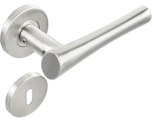 Roestvrijstalen deurkruk met sleutelrozet