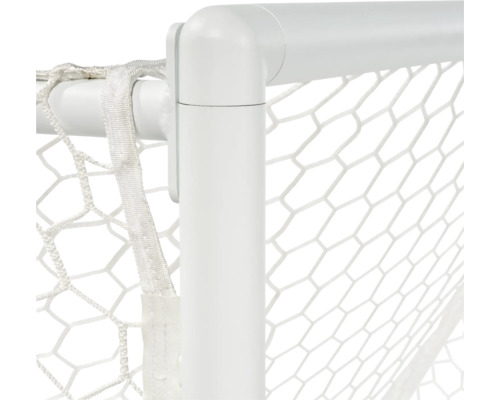 Detail van een voetbaldoelhoek
