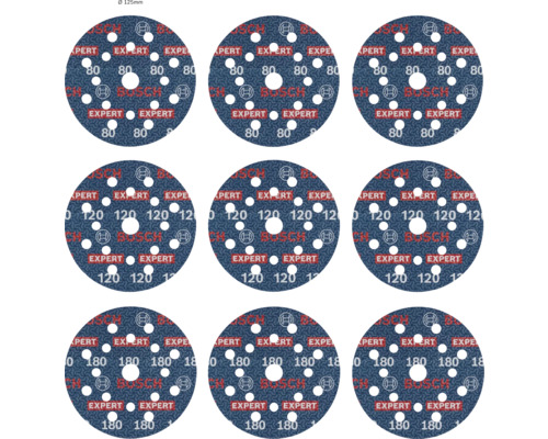 Negen schuurschijven met verschillende korrelgroottes voor schuurwerkzaamheden