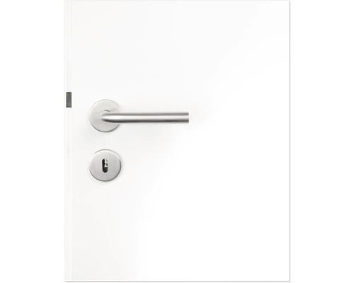 Deur met metalen deurklink en slot