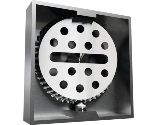 Snijmachine met rond mes met gaten