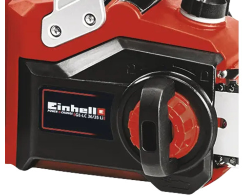 Detailopname van een Einhell accu kettingzaag GE-LC 36/35 Li