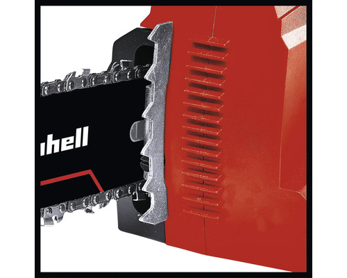 Close-up van een Einhell kettingzaag