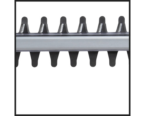 Detailopname van het messenbalk van een heggenschaar