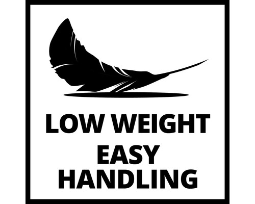 Symbool voor laag gewicht en eenvoudige bediening