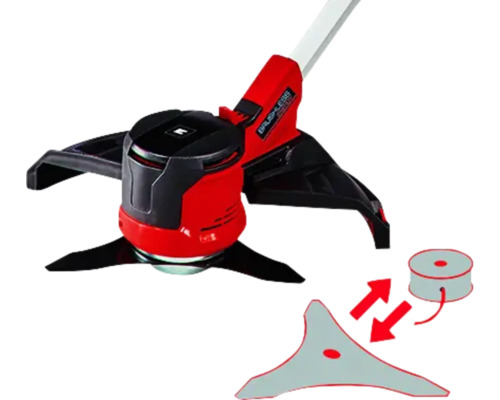 Einhell accu grastrimmer met draad en mes