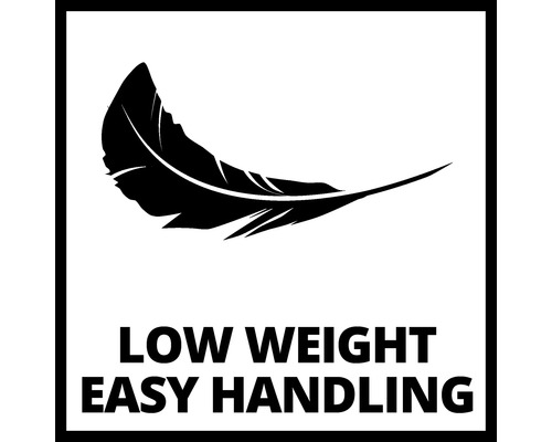 Symbool voor laag gewicht en eenvoudige bediening