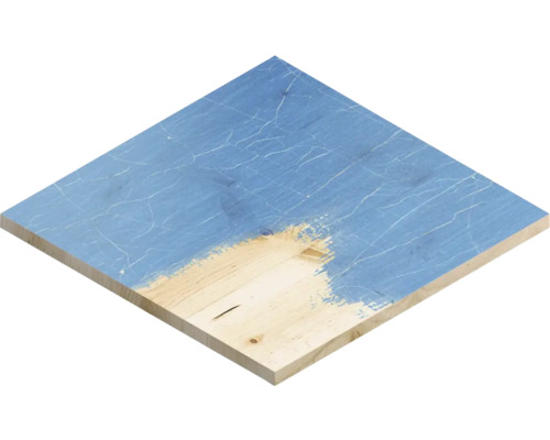 Houten plank, gedeeltelijk geschilderd