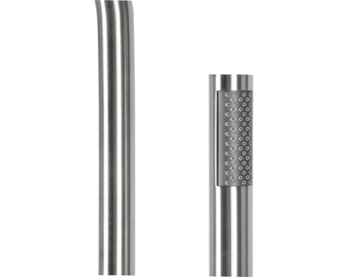 Gedetailleerde weergave van een douchestang met handdouche.