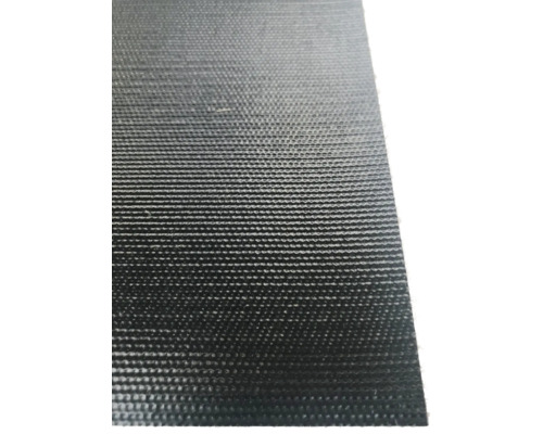 Close-up van een zwart zeildoek