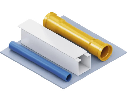 Afbeelding van diverse installatiematerialen: buis, kanaal en kabelbeschermingsbuis