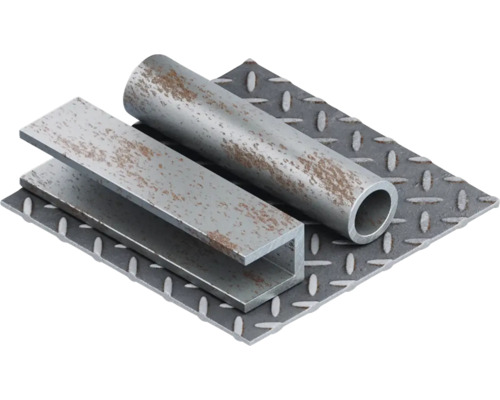 Metalen producten: Vierkante traanplaat, U-profiel en ronde buis