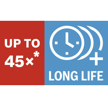 Tot 45 keer langere levensduur