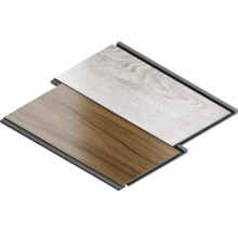 Twee vinylvloerplanken met klikverbinding