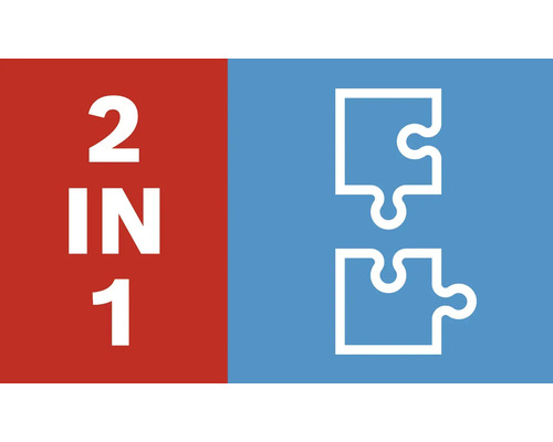 2 in 1 symbool voor combinatieproducten