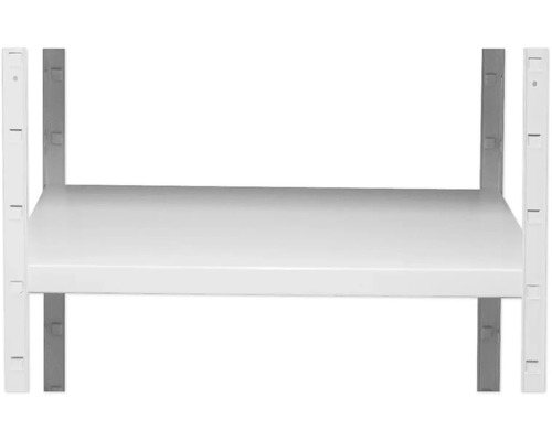 Een enkele, lege, witte plank.