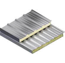 Dakpaneel met trapeziumprofiel en isolatie
