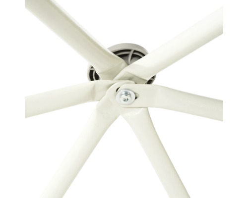 Gedetailleerde opname van de buisverbinding van een meubelstuk met schroef