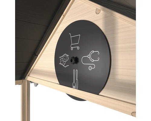 Draaibare schijf met pictogrammen voor rollenspellen