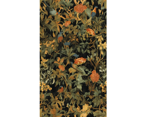 A.S. CRÉATION Vliesbehang 39707-1 Jade 2 bladeren bloemen dieren Behang met vogel- en plantenmotief