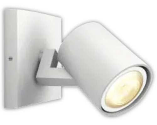 Witte wandlamp met verstelbare spot