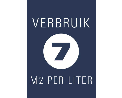 Verbruik: 7 vierkante meter per liter
