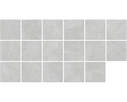 Rechthoekige vloertegels met steendecor, in een vier bij vier opstelling